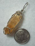 Citrine Crystal Pendant Wire Wrapped .925 Sterling Silver