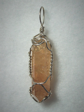 Citrine Crystal Pendant Wire Wrapped .925 Sterling Silver - Jemel
