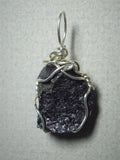 Raw Covellite Chalcocite Pendant Wire Wrapped .925 Sterling Silver