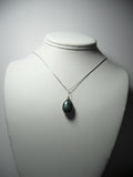 Double Cabochon Pendant Azurite Malachite and Charoite Wire Wrapped .925 Sterling Silver display - Jemel