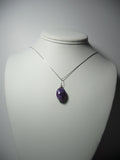 Double Cabochon Pendant Azurite Malachite and Charoite Wire Wrapped .925 Sterling Silver display 2 - Jemel