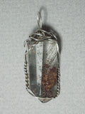 Dendritic Quartz Crystal Pendant Wire Wrapped .925 Sterling Silver - Jemel