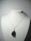 Dumortierite Pendant Wire Wrapped 14/20 Gold Filled display - Jemel