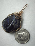 Dumortierite Pendant Wire Wrapped 14/20 Gold Filled