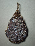 Essential Oil Diffuser, Lava Stone, Red Scoria Pendant, Wire Wrapped Bronze