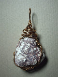 Essential Oil Diffuser Stone Zeolite Quartz Pendant Wire Wrapped Bronze