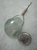 Fluorite Bead Pendant Wire Wrapped .925 Sterling Silver
