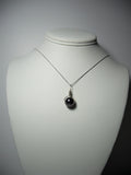 Hematite Bead Pendant Wire Wrapped .925 Sterling Silver display - Jemel
