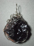 Hematite Botryoidal Crystal Pendant Wire Wrapped .925 Sterling Silver - Jemel