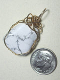 Howlite Pendant Wire Wrapped 14/20 Gold Filled - Jemel