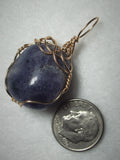 Iolite Pendant Wire Wrapped 14K Gold Filled