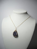 Iolite Pendant Wire Wrapped 14K Gold Filled - Jemel