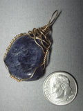 Iolite Pendant Wire Wrapped 14K Gold Filled - Jemel