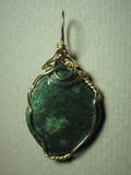 Nephrite Jade Stone Pendant Wire Wrapped 14/20 Gold Filled - Jemel