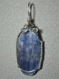 Kyanite Cabochon Pendant Wire Wrapped .925 Sterling Silver
