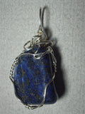 Lapis Lazuli Pendant Wire Wrapped .925 Sterling Silver - Jemel