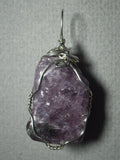 Lepidolite Pendant Wire Wrapped .925 Sterling Silver