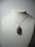 Lepidolite Pendant Wire Wrapped .925 Sterling Silver display - Jemel