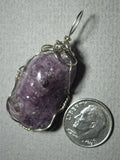 Lepidolite Pendant Wire Wrapped .925 Sterling Silver