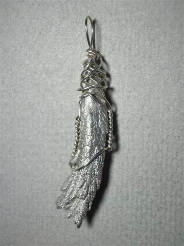 Magnesium Metal Crystal Pendant Wire Wrapped .925 Sterling Silver - Jemel