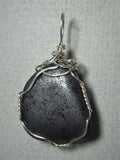 Magnetite Stone Pendant Wire Wrapped .925 Sterling Silver