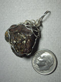 Raw Magnetite with Mica Pendant Wire Wrapped .925 Sterling Silver