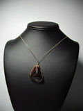 Mahogany Obsidian Pendant Wire Wrapped 14K Gold Filled - Jemel