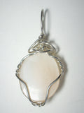 Moonstone Cabochon Pendant Wire Wrapped .925 Sterling Silver - Jemel