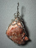 Raw Mordenite Crystal Pendant Wire Wrapped .925 Sterling Silver