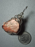 Raw Mordenite Crystal Pendant Wire Wrapped .925 Sterling Silver