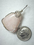 Morganite Pendant Wire Wrapped .925 Sterling Silver