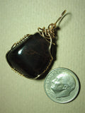 Mahogany Obsidian Pendant Wire Wrapped 14K/20 Gold Filled