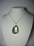 Silver Sheen Obsidian Stone Pendant Wire Wrapped .925 Sterling Silver - Jemel