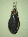Contour Onyx Pendant Wire Wrapped 14/20 Gold Filled - Jemel