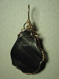 Contour Onyx Pendant Wire Wrapped 14/20 Gold Filled