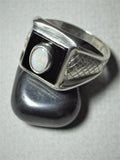 Sterling Silver with Square Black Onyx and Oval Opal Settings - Jemel