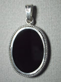 Precious Opal Cameo on Black Onyx .999 Fine Silver Bezel Pendant