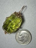 Peridot Bead Pendant Wire Wrapped 14/20 Gold Filled