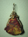Petrified Wood Fossil Pendant Wire Wrapped 14/20 Gold Filled