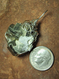 Pyrite Crystal Cluster Pendant Wire Wrapped .925 Sterling Silver