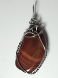 Red Tiger's-Eye Pendant Wire Wrapped .925 Sterling Silver - Jemel