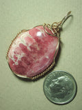 Rhodochrosite Cabochon Pendant Wire Wrapped 14/20 Gold Filled