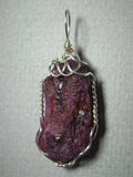 Ruby Crystal Pendant Wire Wrapped .925 Sterling Silver - Jemel