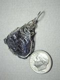 Raw Elemental Silicon Pendant Wire Wrapped .925 Sterling Silver