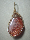 Sunstone Cabochon Pendant Wire Wrapped 14/20 Gold Filled