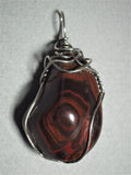 Tiger Iron Pendant Wire Wrapped .925 Sterling Silver - Jemel