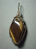 Golden Tiger's-Eye Pendant Wire Wrapped 14k/20 Gold Filled