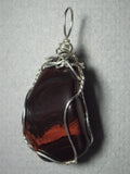 Red Tiger's-Eye Pendant Wire Wrapped .925 Sterling Silver - Jemel