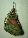 Unakite Stone Pendant Wire Wrapped 14/20 Gold Filled - Jemel